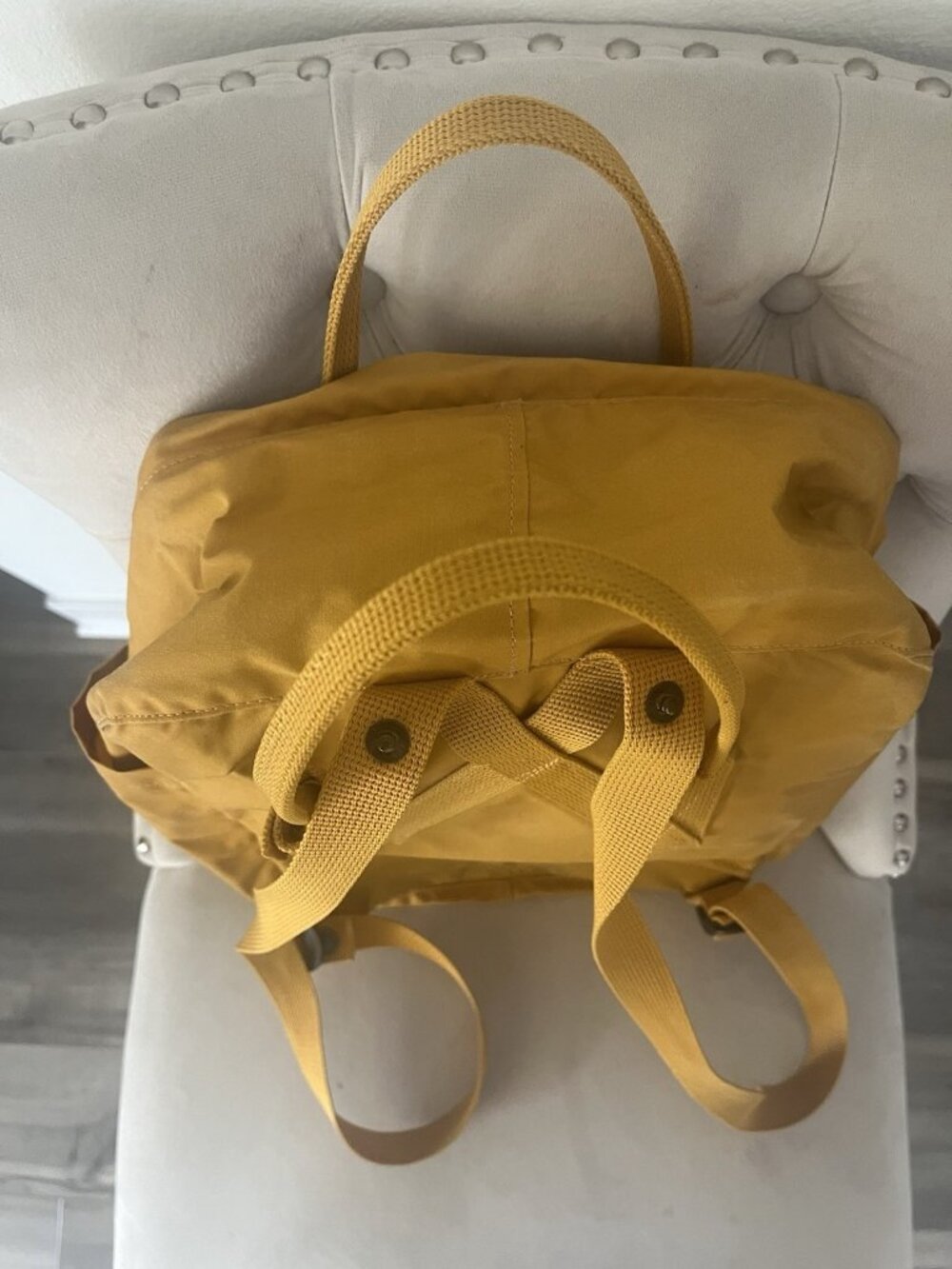 Fjallraven Kanken Backpack Yellow School Bag w Seat Pad 23510 Lightweight - Picture 3 of 16
